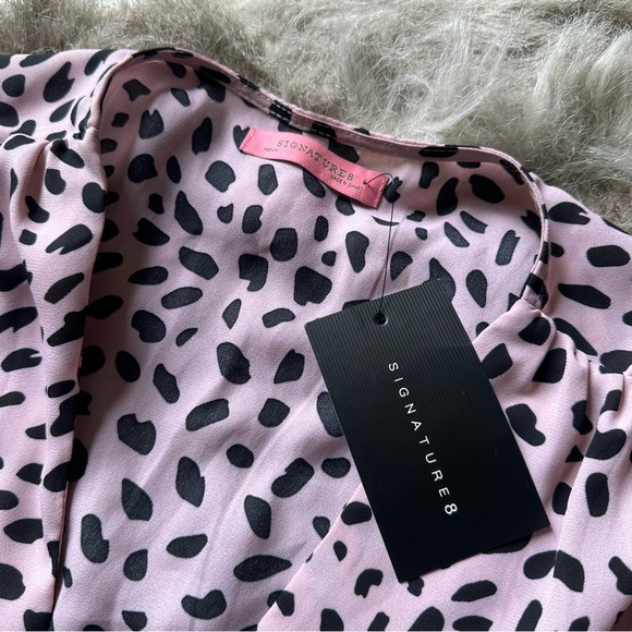 Signature8 Polka-Dot Crop Balloon Sleeve Top - Medium - NWT - Picture 4 of 5